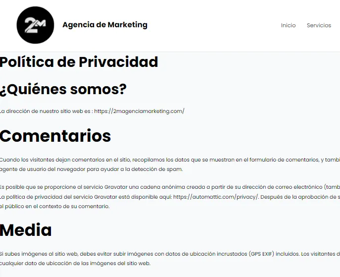 politica de privacidad